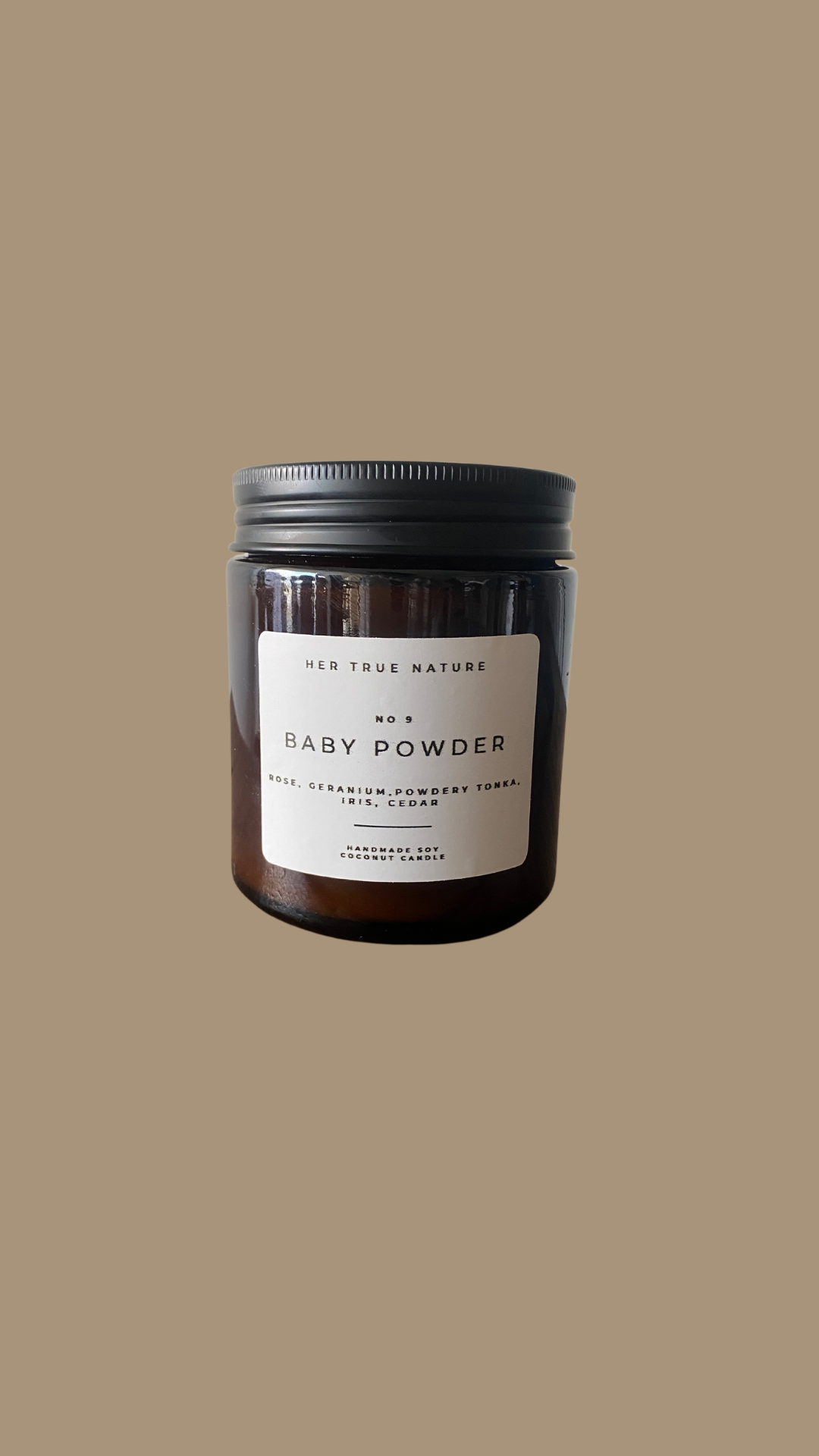 Baby Powder Candle in Amber Jar
