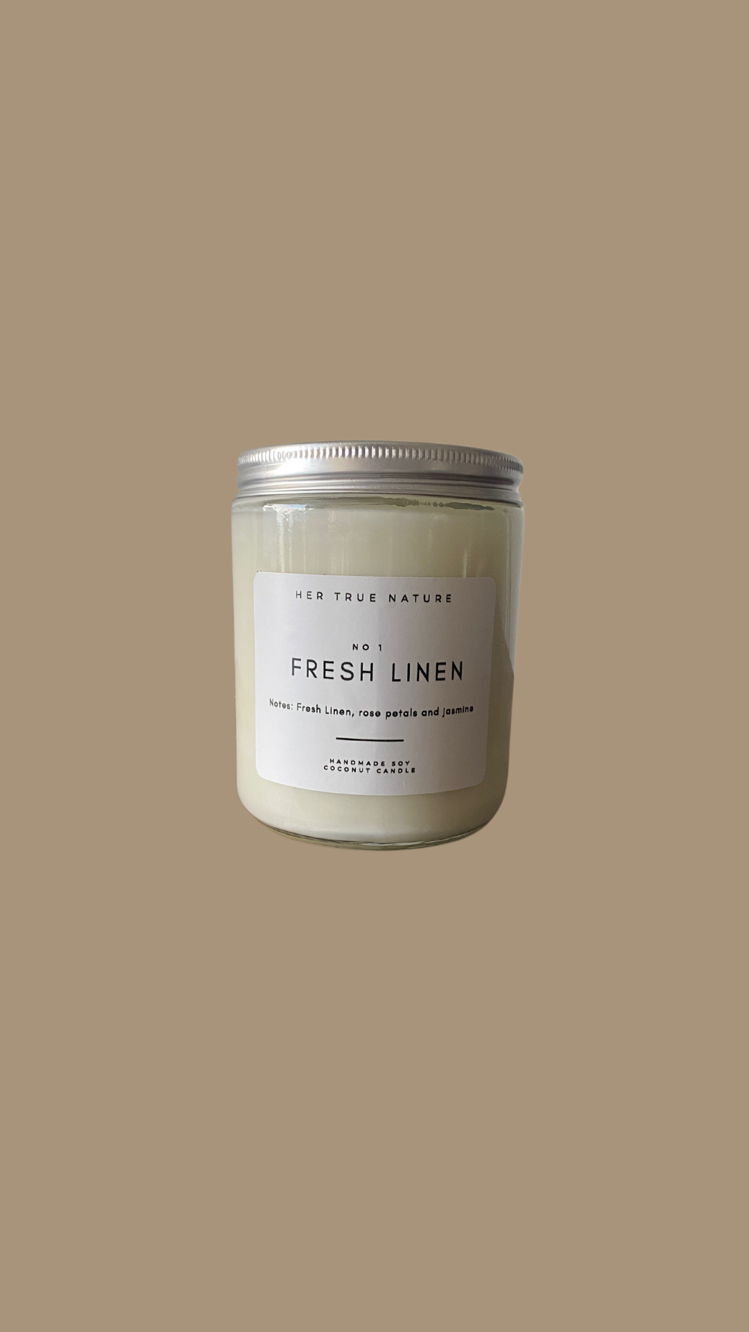 Fresh Linen Candle in Clear Jar